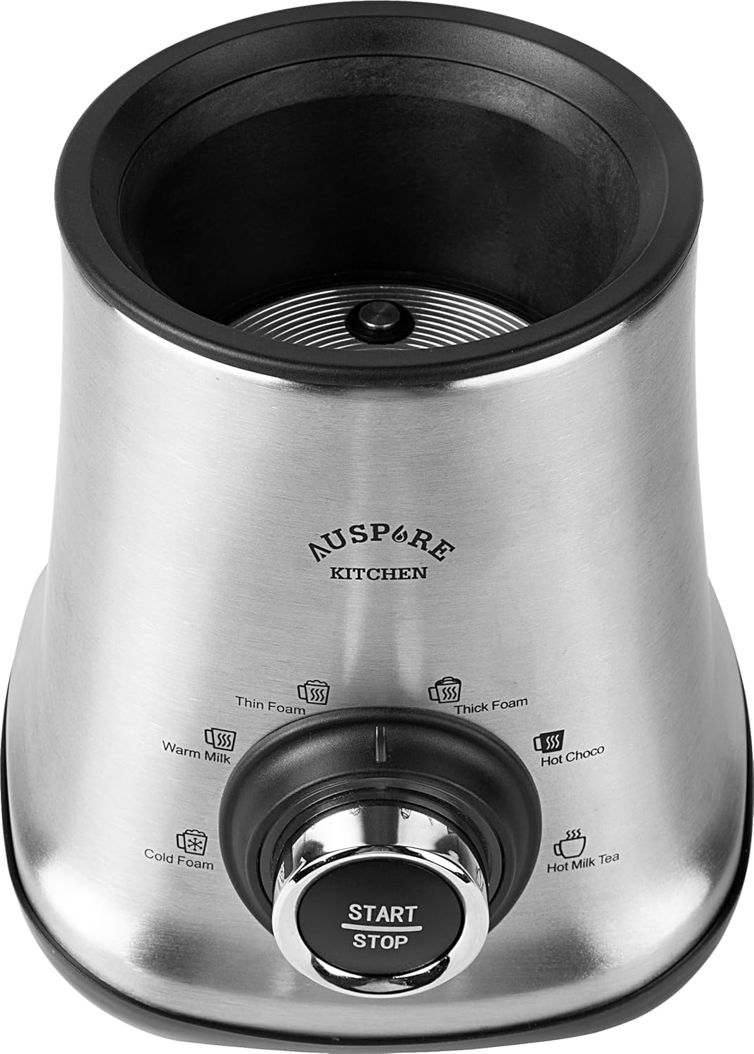 AUSPURE Milk Frother Advanced, Hot and Cold Milk Foam Maker, Milk Jug, 6-in-1 Modes