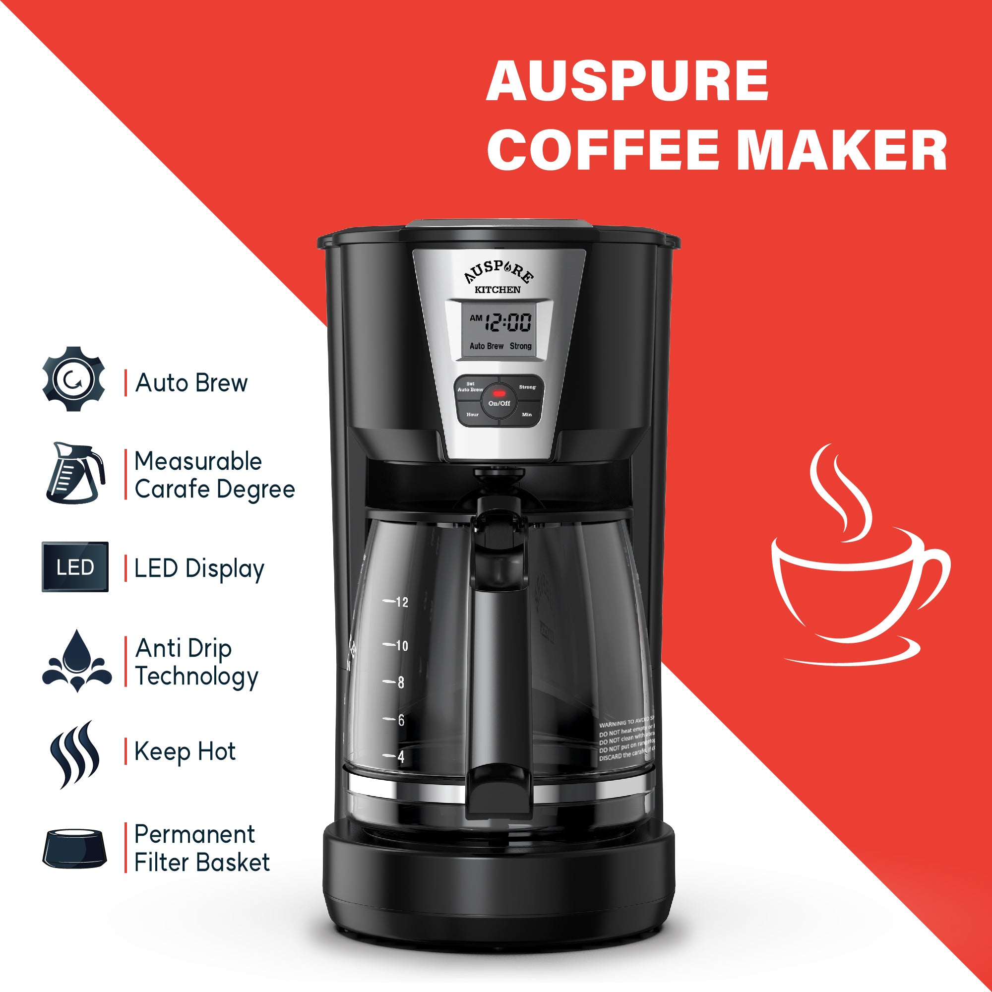 AUSPURE Easy Drip Coffee Maker