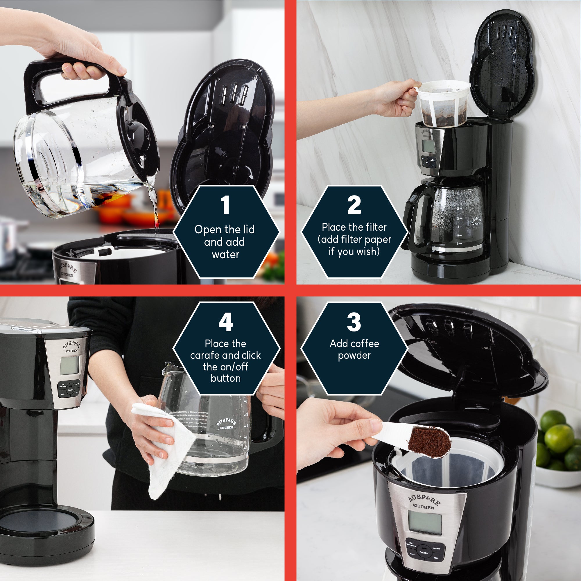 AUSPURE Easy Drip Coffee Maker