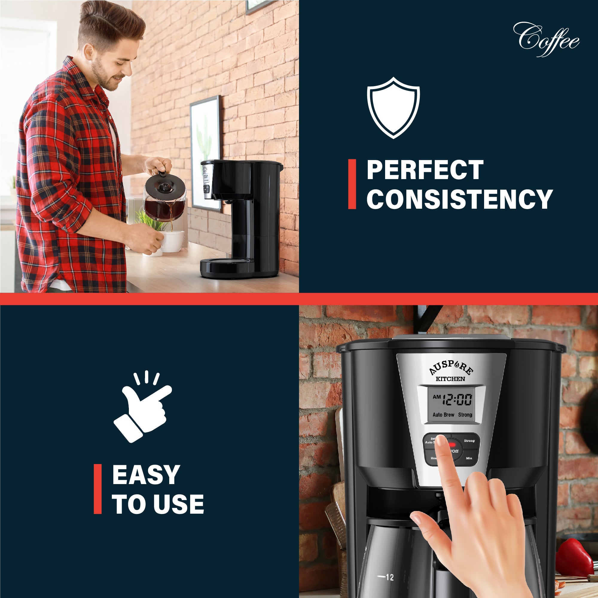 AUSPURE Easy Drip Coffee Maker