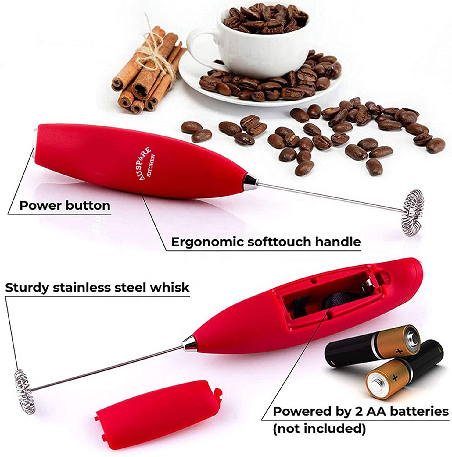 AUSPURE Milk Frother, Milkpure-100RD