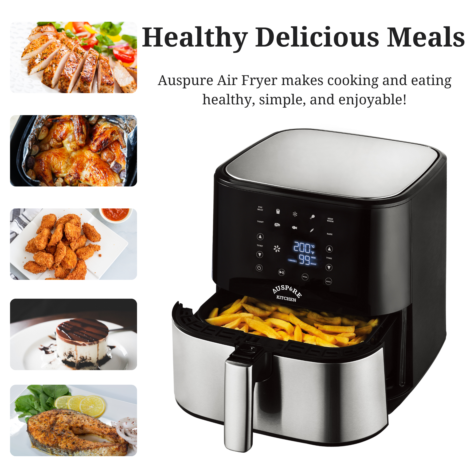 AUSPURE Air Fryer Outer Basket 5.5L
