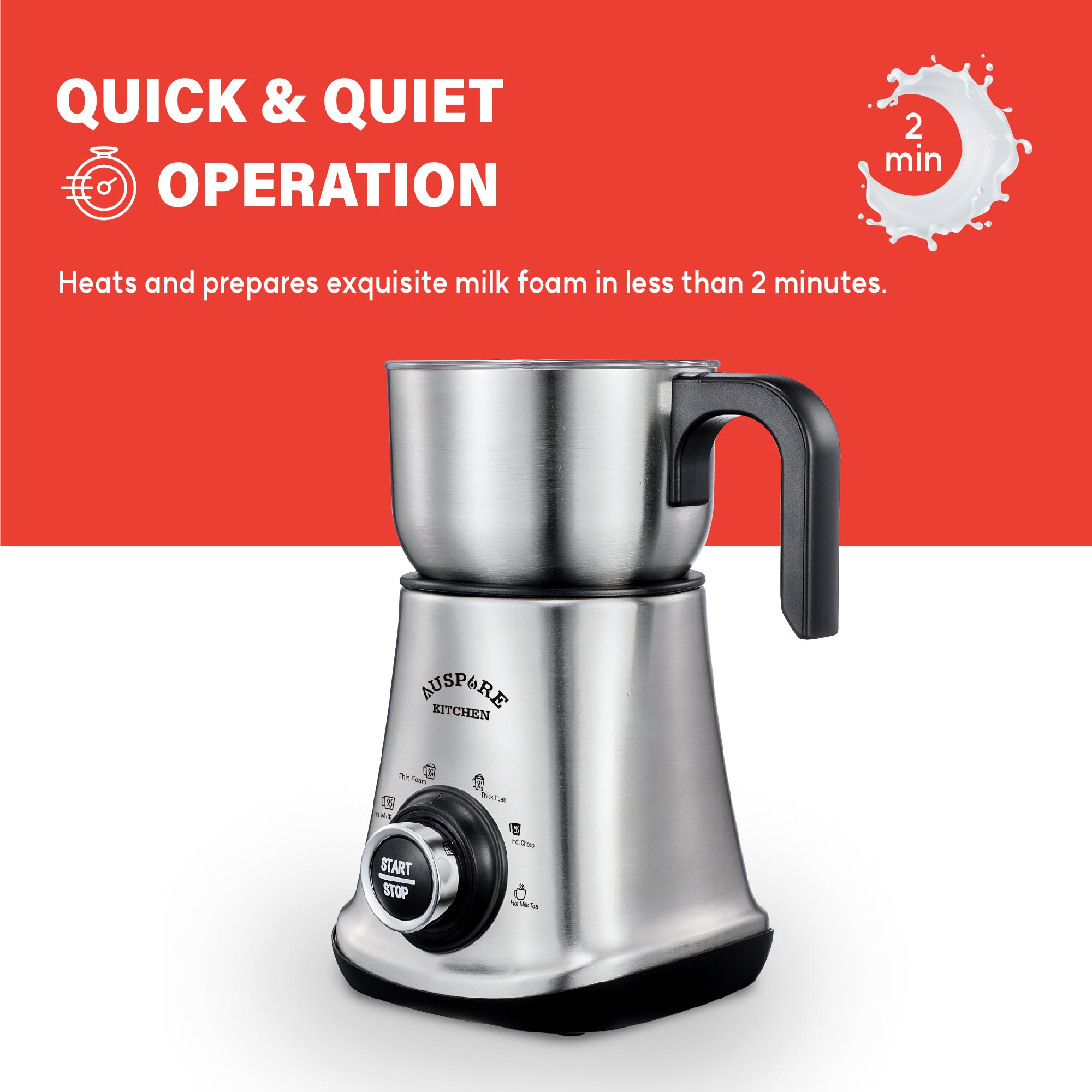 AUSPURE Advanced Cafe Milk Frother, AusFroth-06