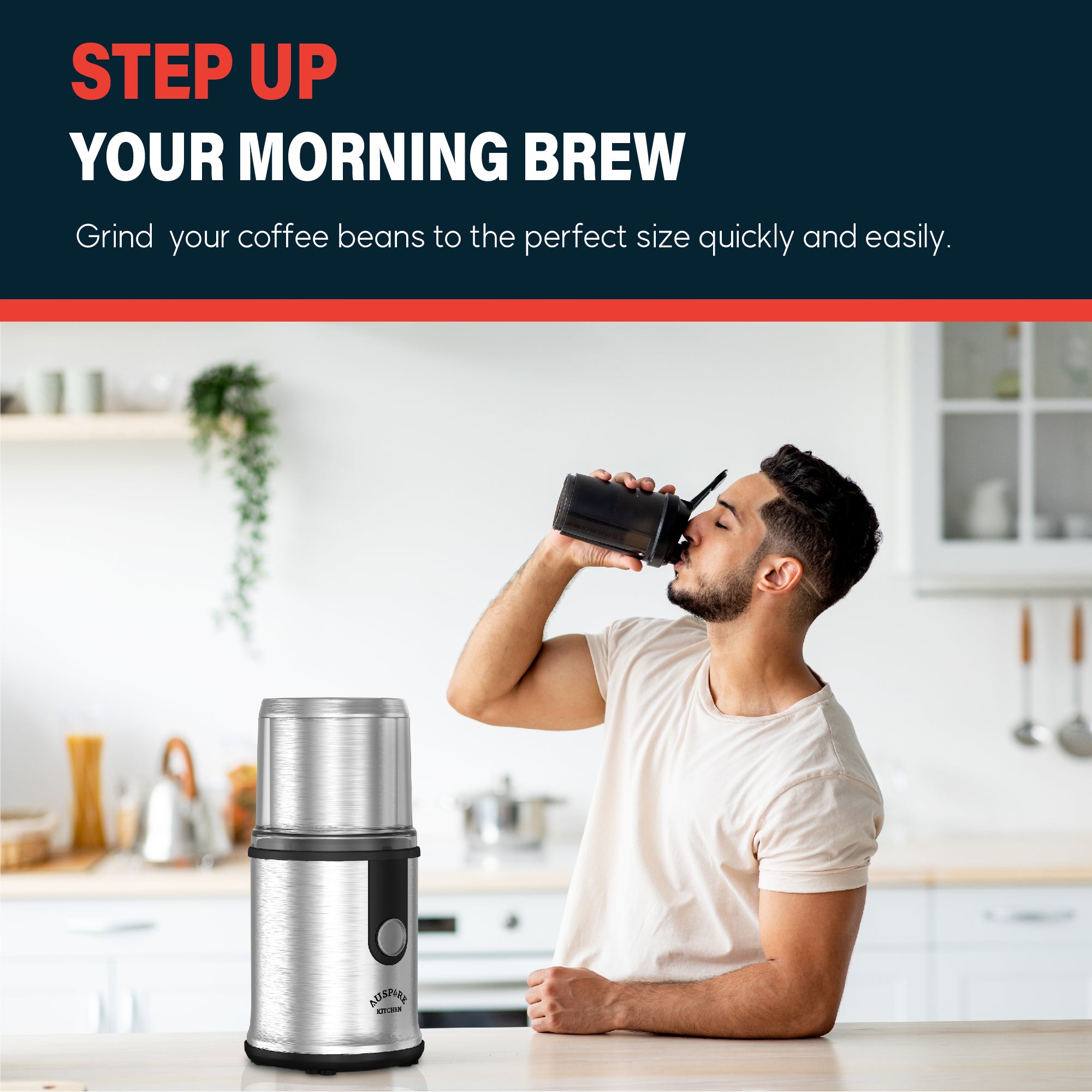 AUSPURE Electric Coffee and Spice Grinder