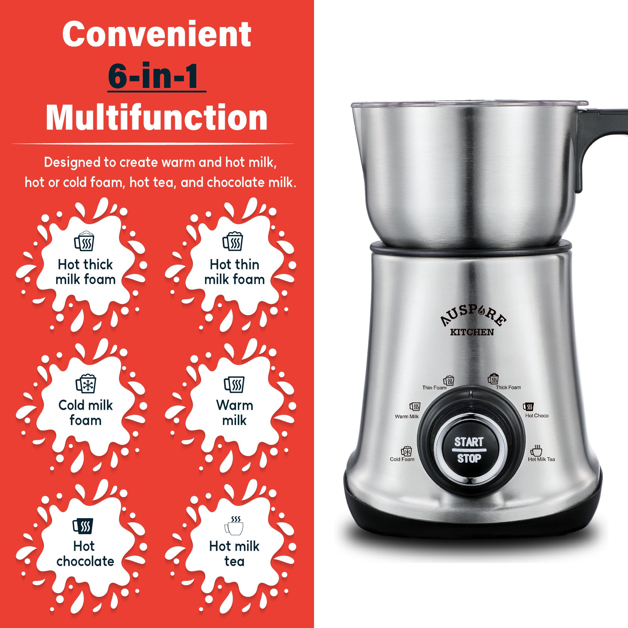 AUSPURE Advanced Cafe Milk Frother, AusFroth-06