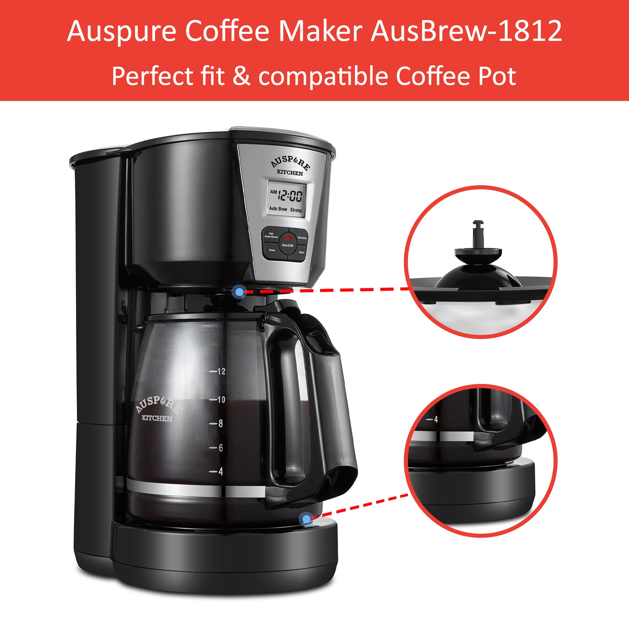 AUSPURE AusBrew-1812 Coffee Pot