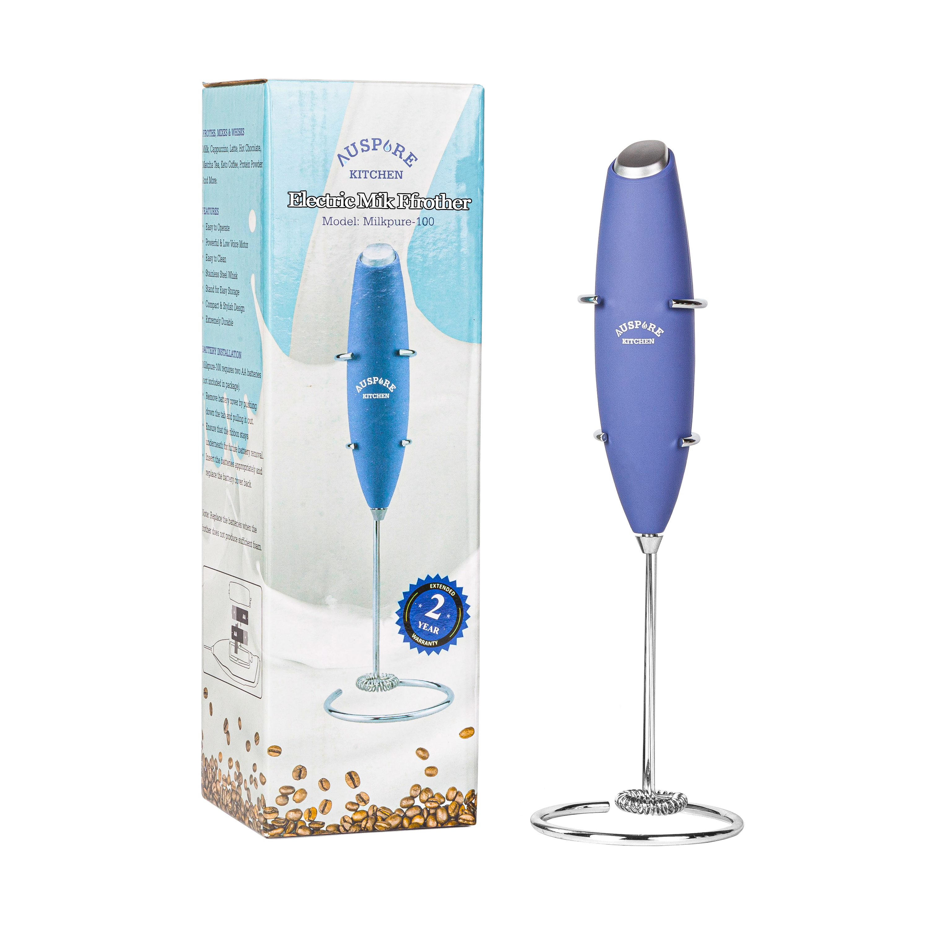AUSPURE Milk Frother, Milkpure-100BB