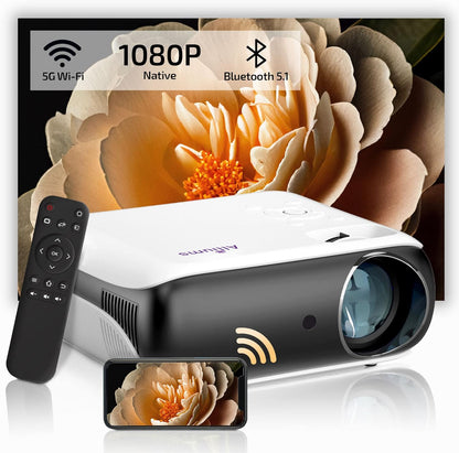 AUSPURE 4K Projector with 10,000 Lumens, 300"Inch Screen Size