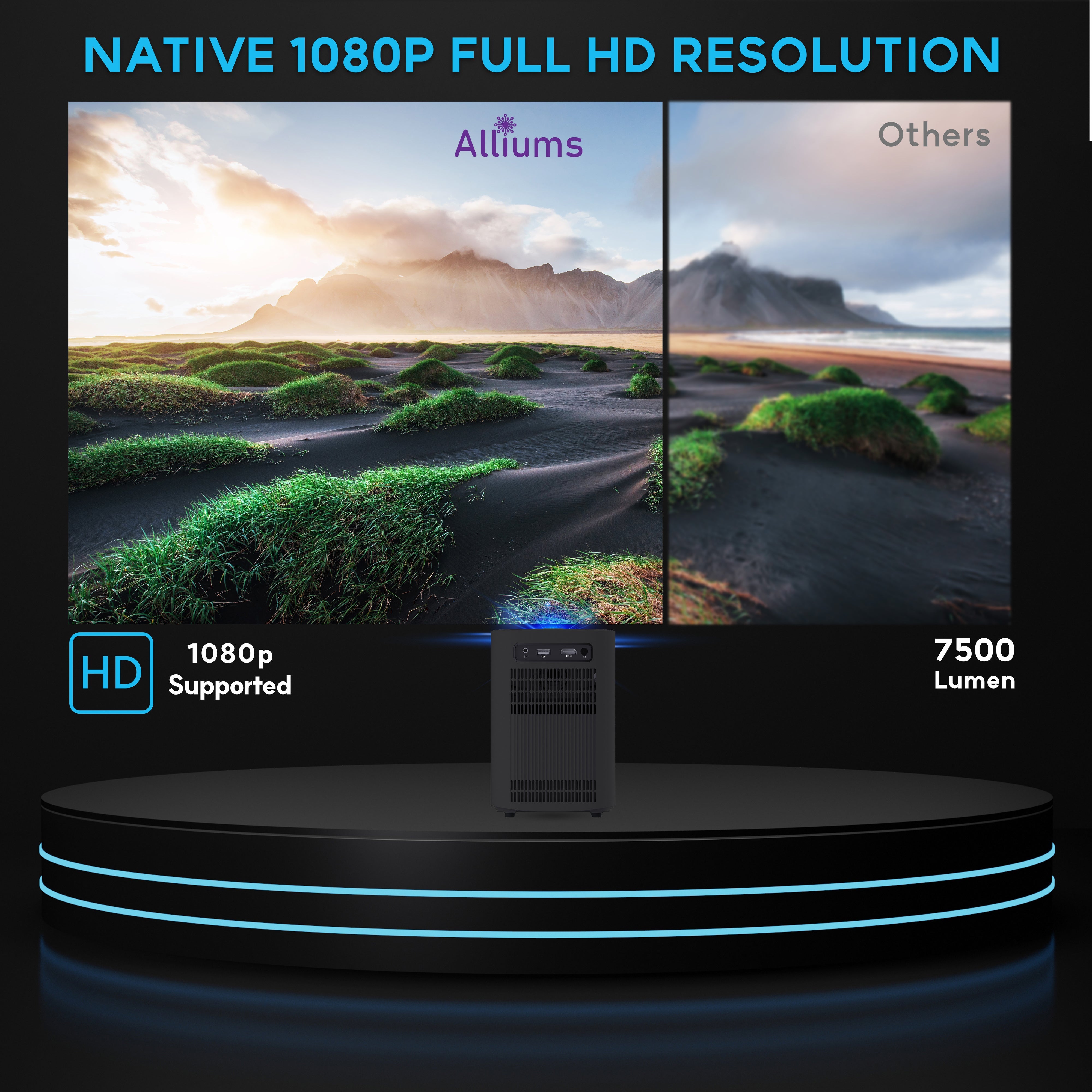 AUSPURE Projector ELECTRIC FOCUS HD 1080p