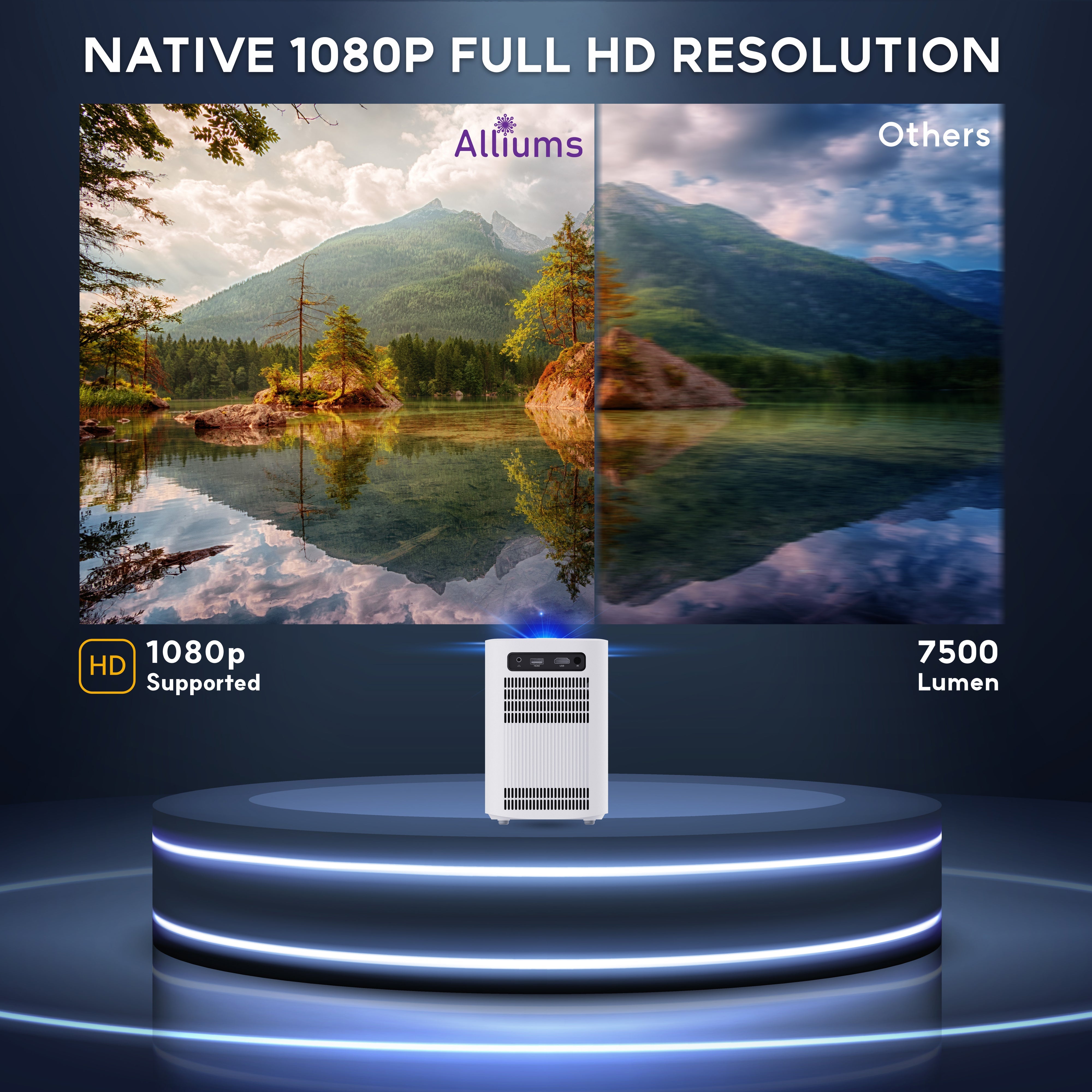 AUSPURE Projector ELECTRIC FOCUS HD 1080p