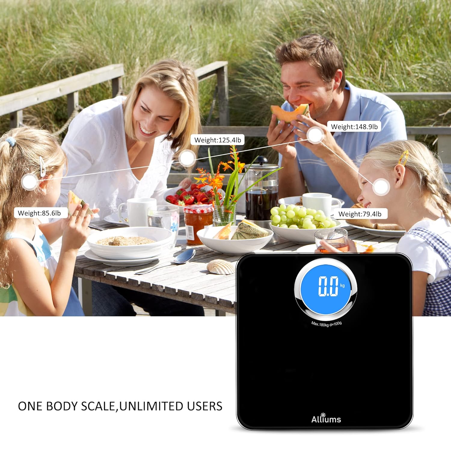 AUSPURE Digital Body Weight Scale with Step-On Technology