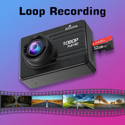 AUSPURE Dash Camera with 1080P, FHD, DVR, 170°Wide Angle