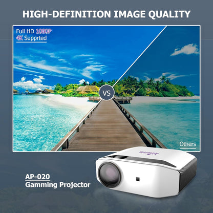 AUSPURE 4K Projector with Wi-Fi & Bluetooth