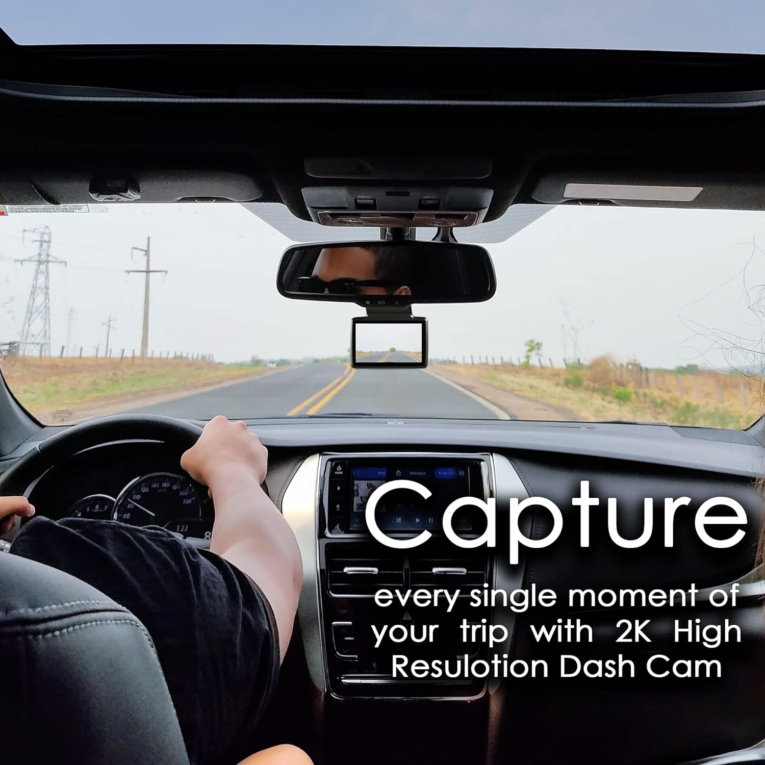 AUSPURE 2K Dash Cam with Front and Rear Camera