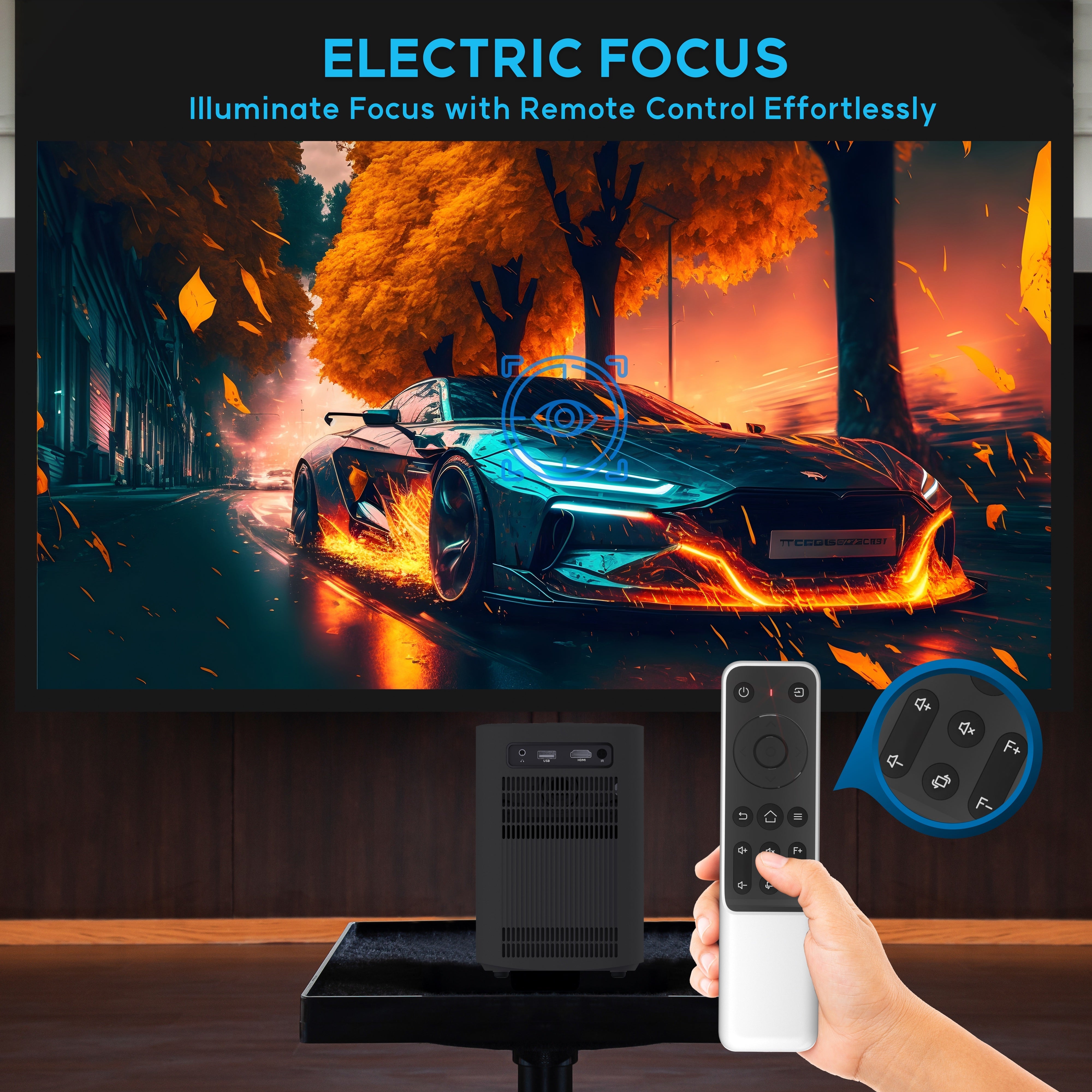 AUSPURE Projector ELECTRIC FOCUS HD 1080p