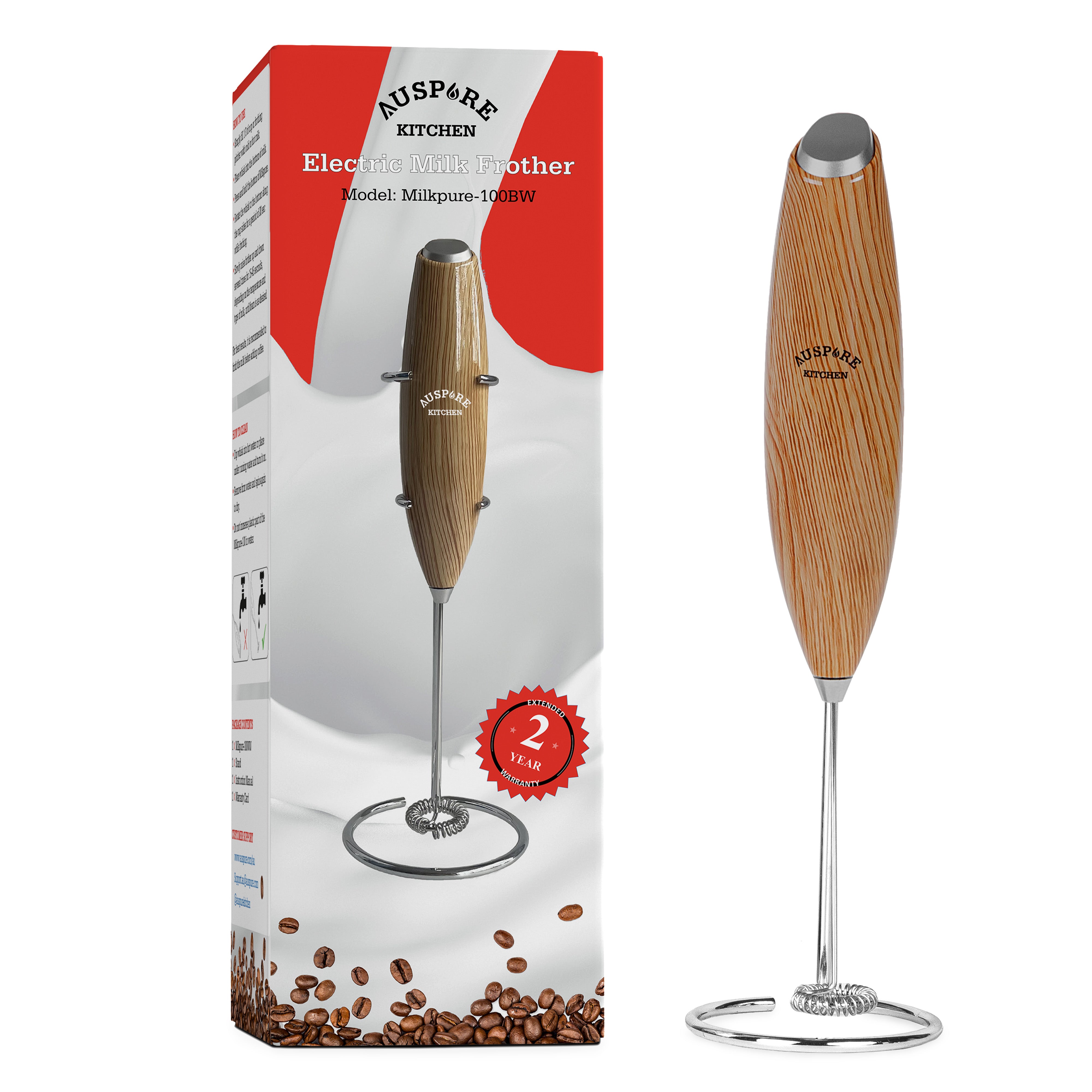 PowerLix Milk Pro Professional Milk Frother With Stand Marble