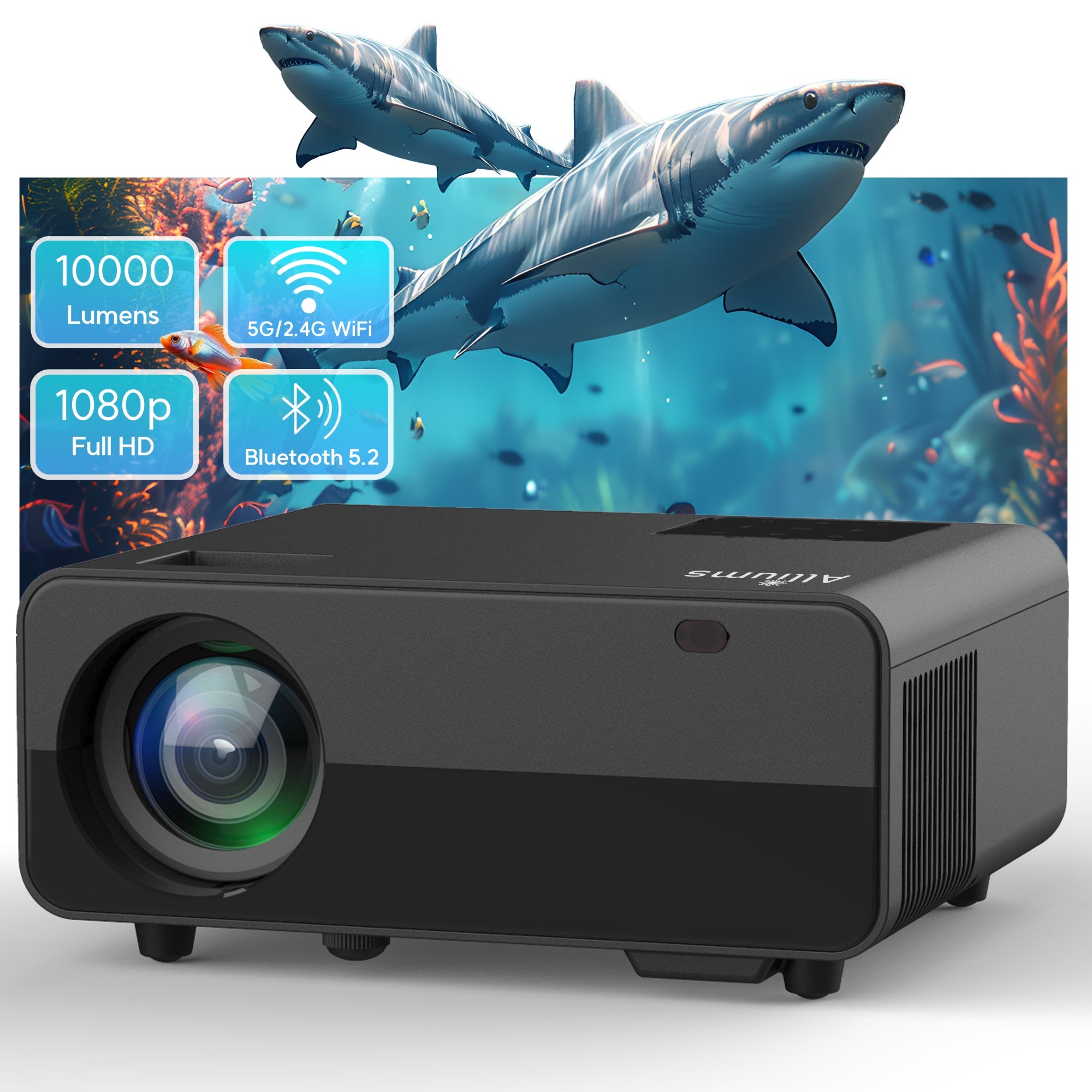 Mini Portable Projector with 1080p screen Full HD Resolution