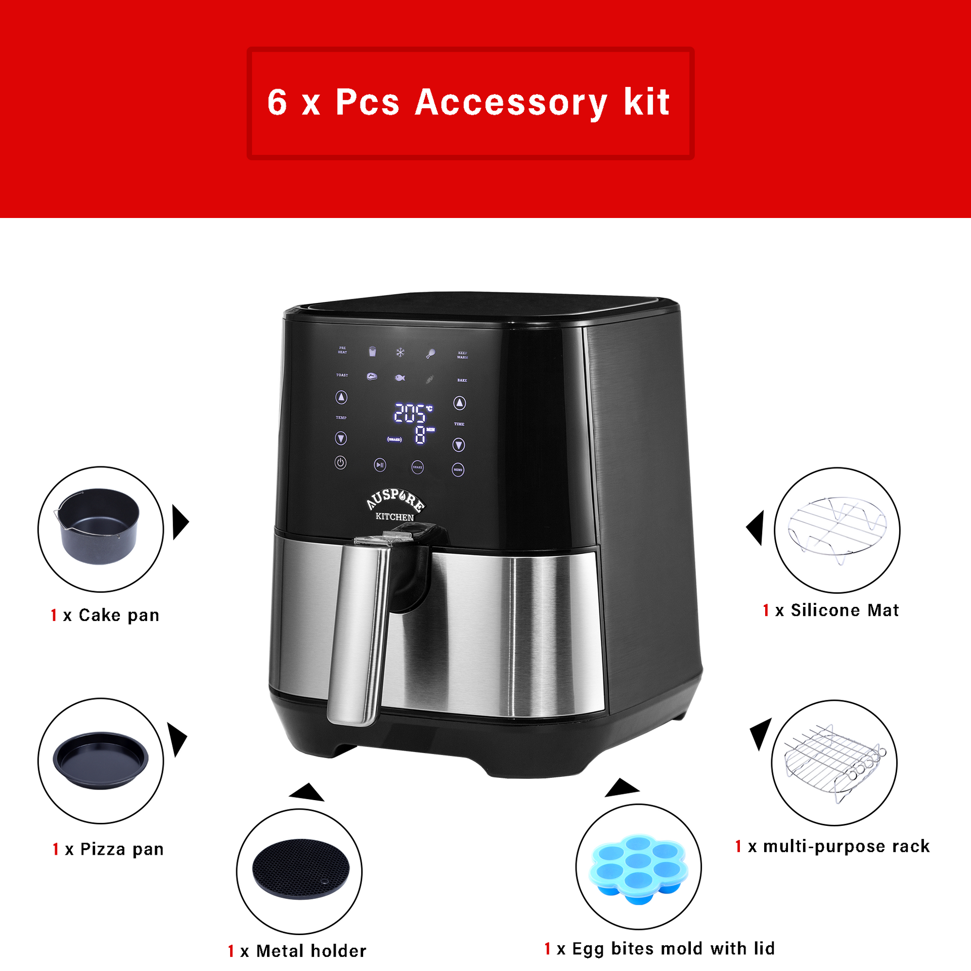 AUSPURE Air Fryer Accessories XL, Aus-Fry350AC