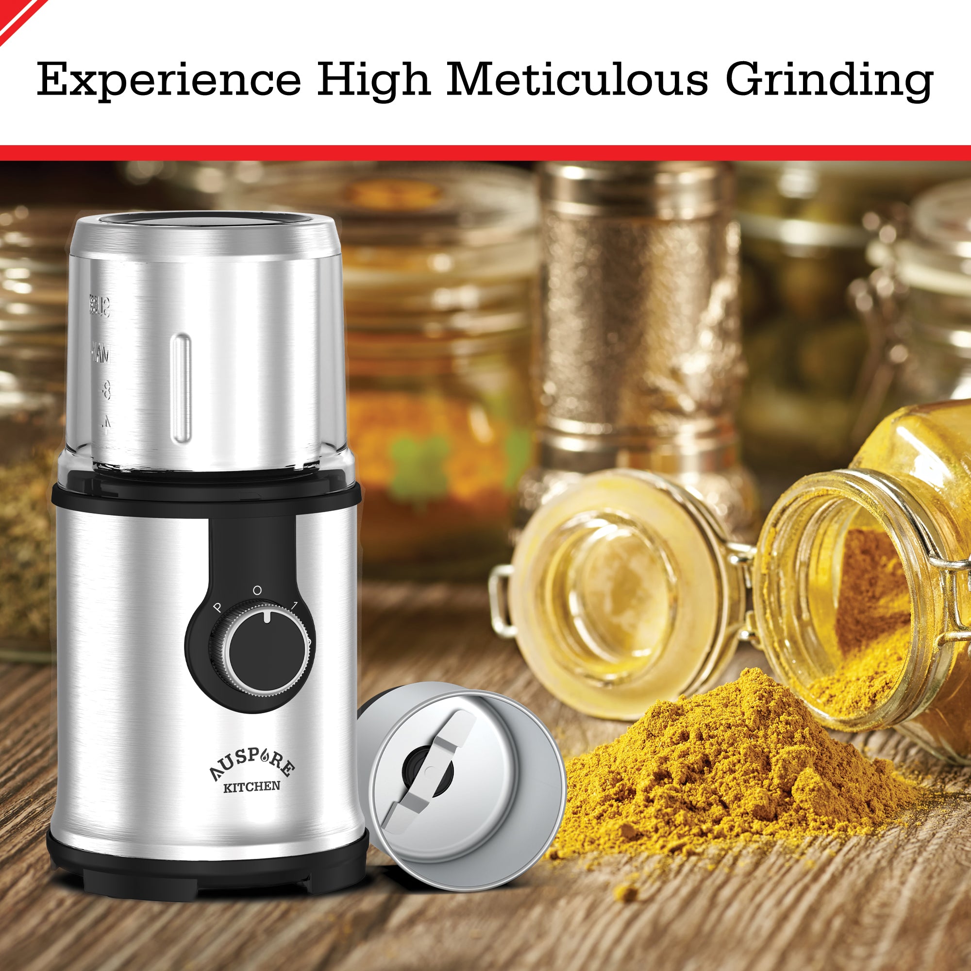 AUSPURE Coffee Grinder & Chopper 2-in-1, AusGrind-P09C