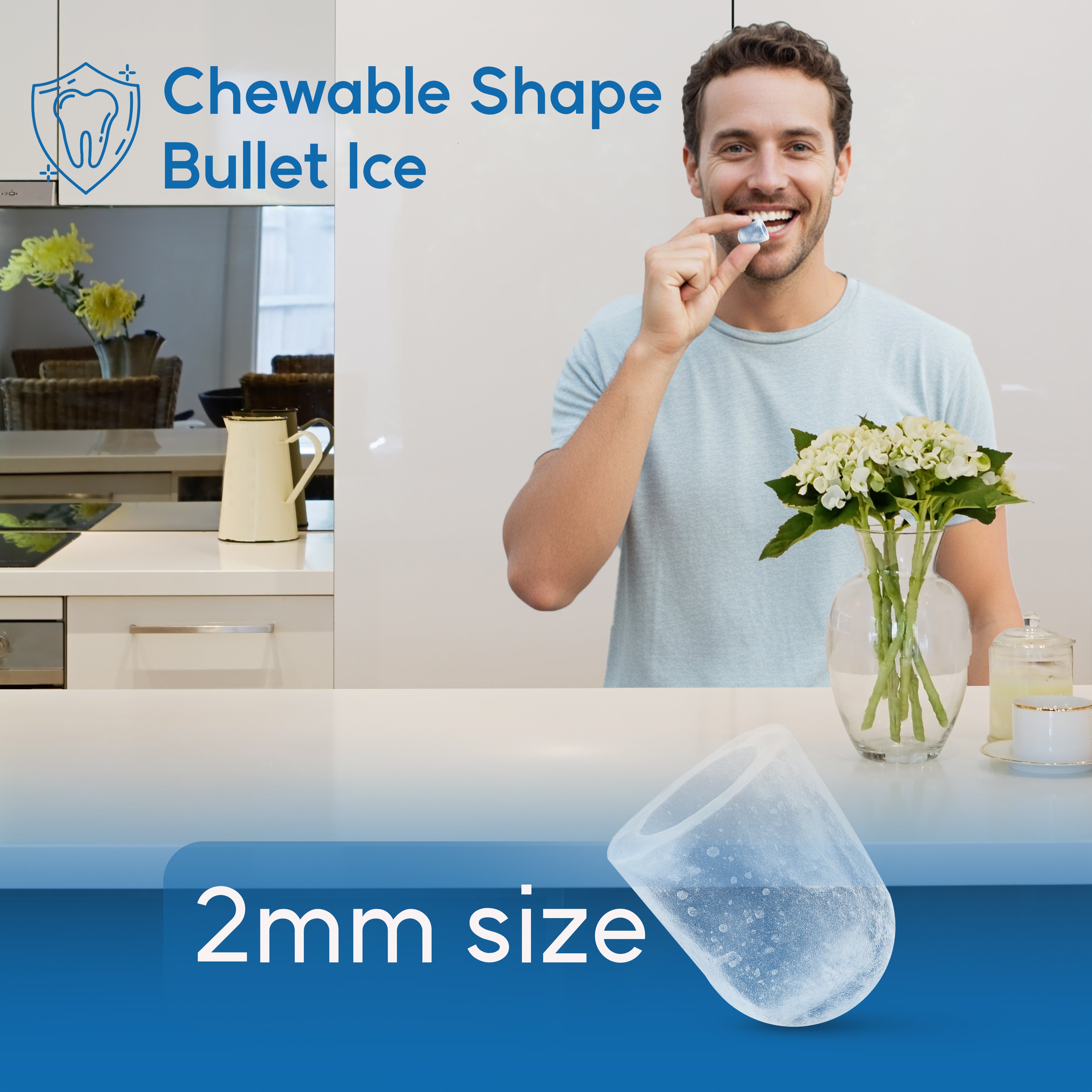 Auspure Ice Maker, Smart Indicators & Compact Design, Black