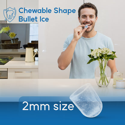 Auspure Ice Maker, Smart Indicators & Compact Design, Black
